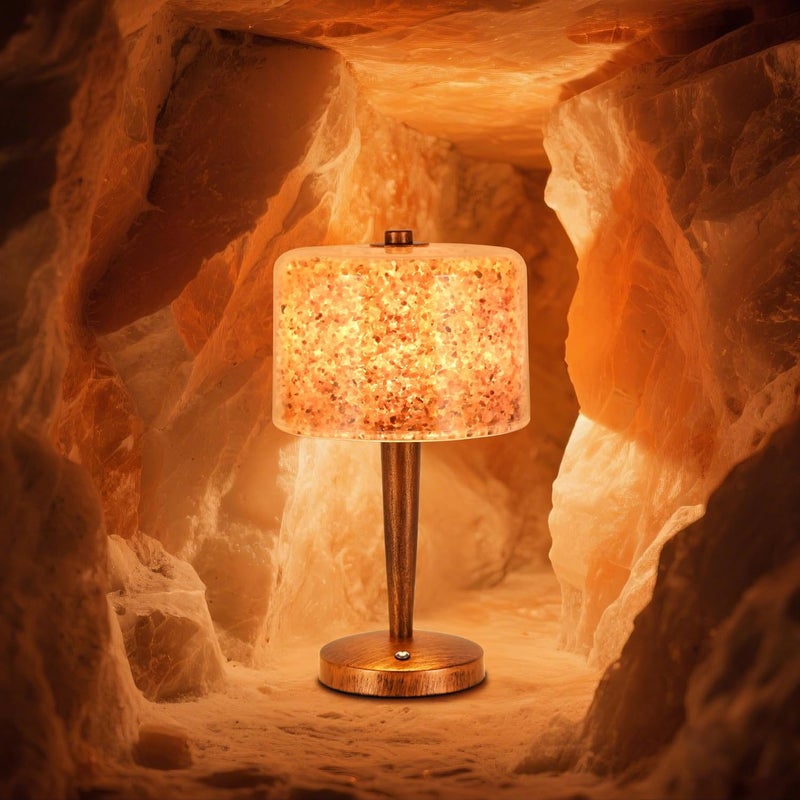 azhongxus Salt lamp with Touch dimmer Control USB Himalayan Salt lamp Natural Rock lamp high Transparency PC lampshade (excluding USB Adapter) - Image 2